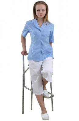 Костюм женский медсестры: блуза модель Б-12, брюки модель БРЖ-1-1-1